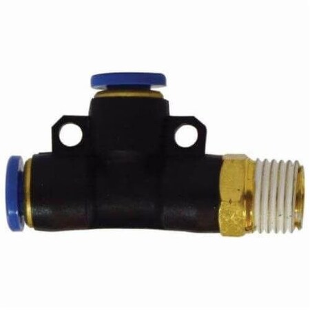 Midland Industries Swivel Run Tee, Tee, 14 x 18 Nominal, PushIn x MIP, 0 to 150 psi, 104 to 180 deg F, BrassCom 20162C
